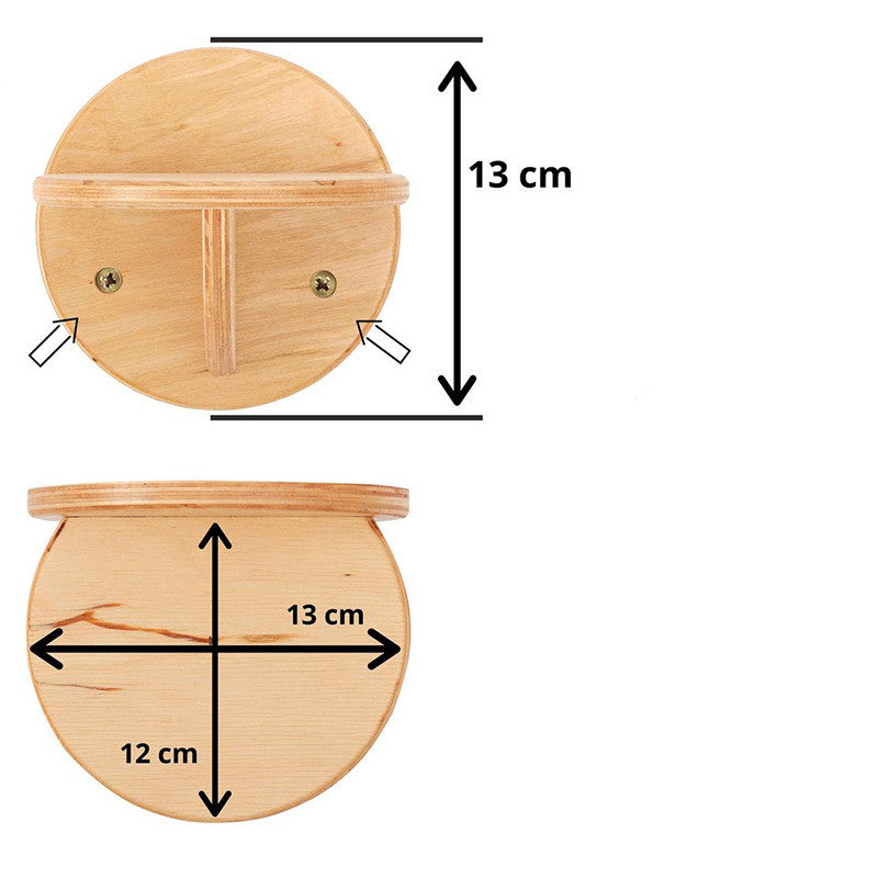 Wood Cat Wall Perch with Springboard - Scratching Post