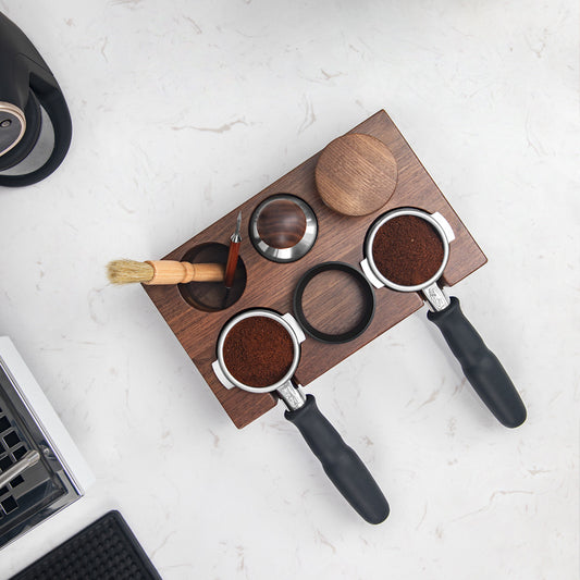 Wood Espresso Tamper Station - Coffee Distributor