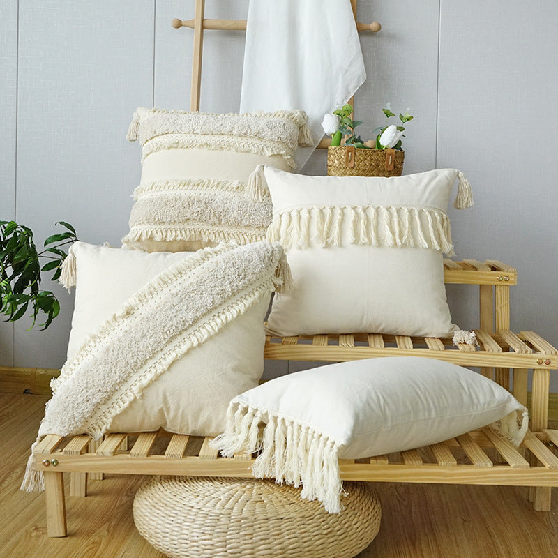 Boho Tufted Pillowcase - Ethnic Decorative Cover