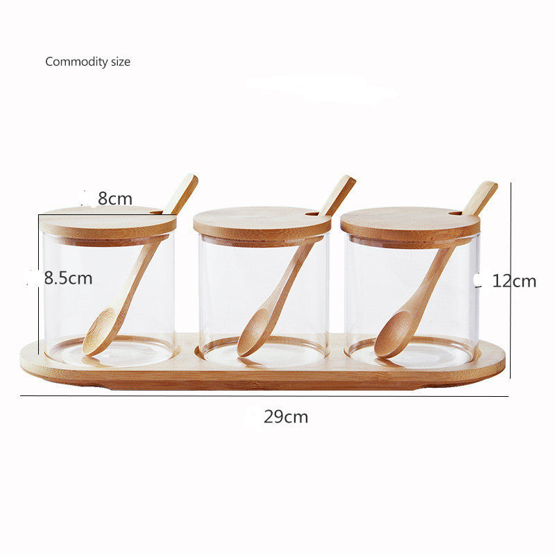 Glass Jar with Bamboo Lid - Airtight Storage