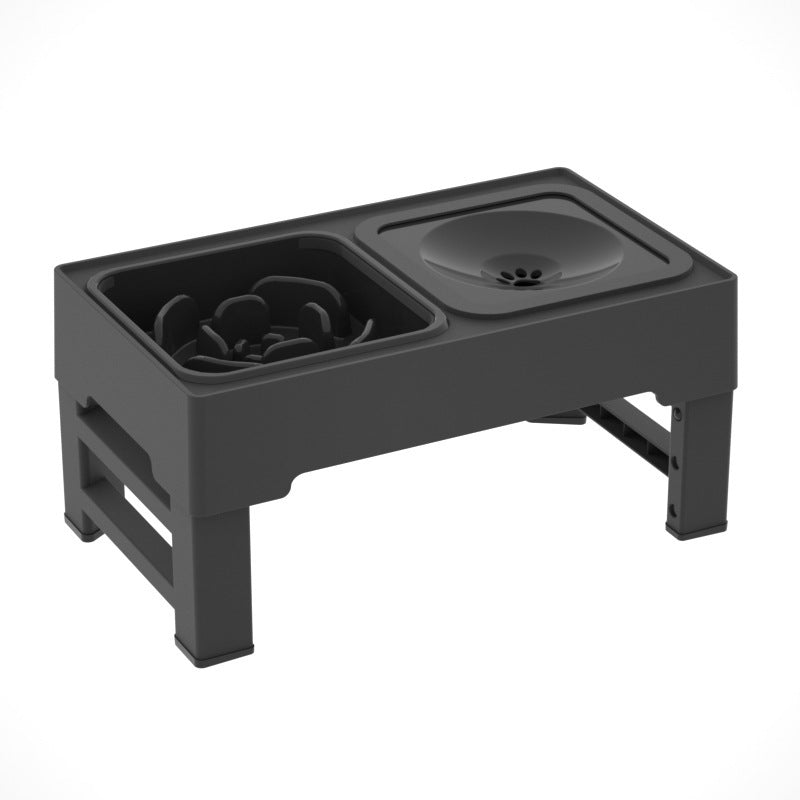 Elevated Dog Bowls - Adjustable Stainless Double Feeder