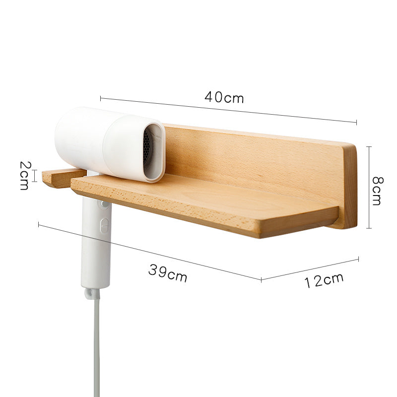 Wood Bathroom Storage Rack - Wall Mounted Shelves