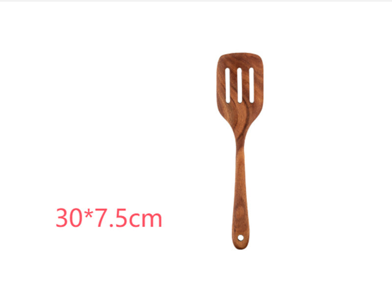 Teak Wood Tableware Set - Spoon, Ladle, Turner