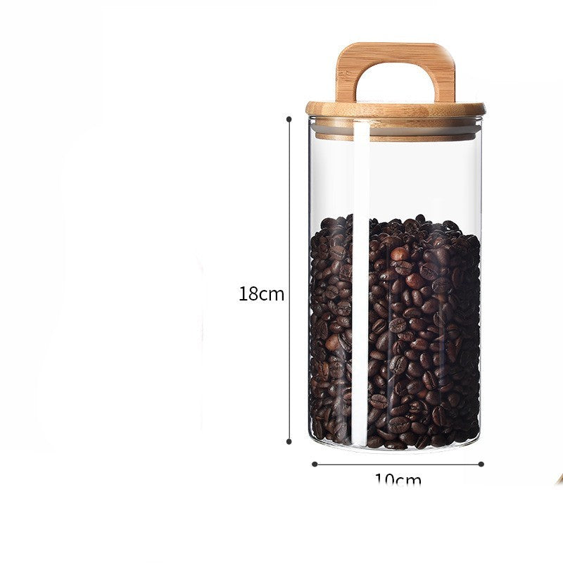 Glass Jar with Bamboo Handle - Multi-Functional
