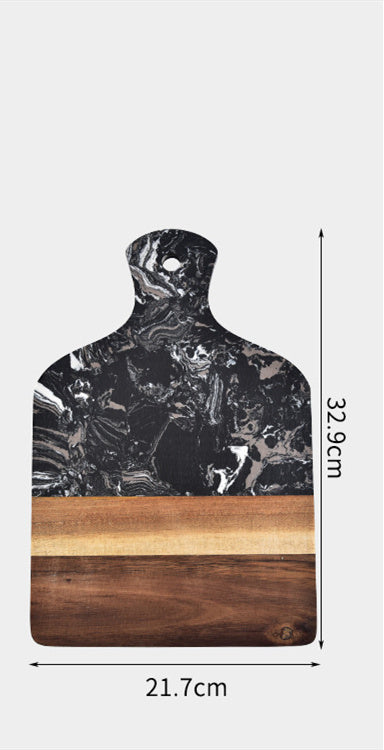 Marble & Wood Chopping Board - Elegant Serving Board