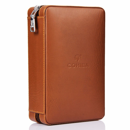 COHIBA Cigar Humidor - Leather & Cedar Box