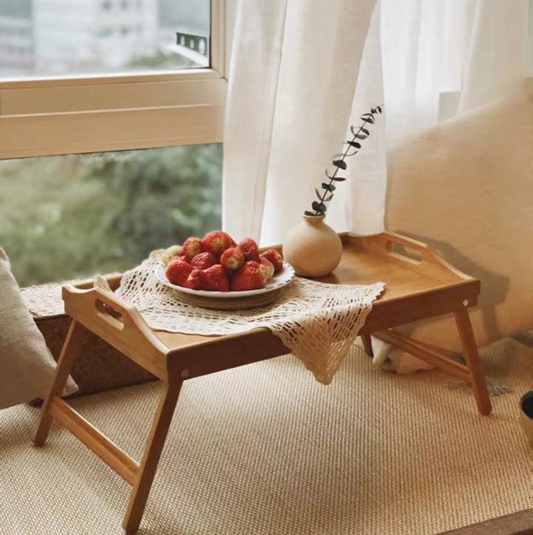 Wood Laptop Bed Table Tray - Portable Dinner Plate