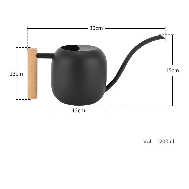 Stainless Watering Pot with Wood Handle - Garden Tool