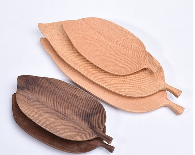 Wood Leaf Tray - Handmade Serving Platter