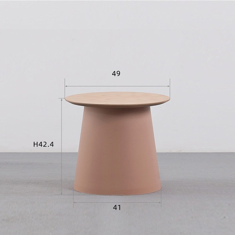 Wood Tea Table - Small Round Coffee Table