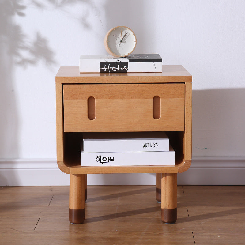 Wood Children's Bedside Table - Modern Storage
