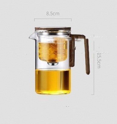 Magnetic Glass Teapot with Wood Handle