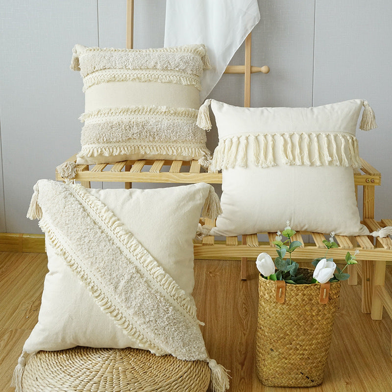 Boho Tufted Pillowcase - Ethnic Decorative Cover