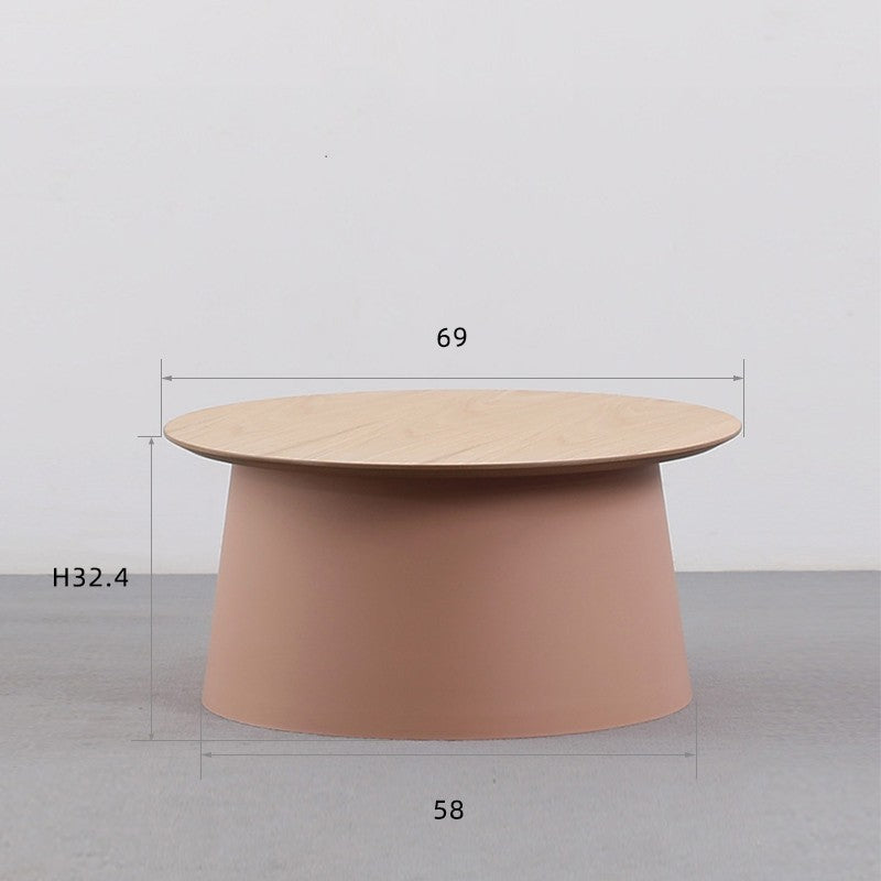 Wood Tea Table - Small Round Coffee Table