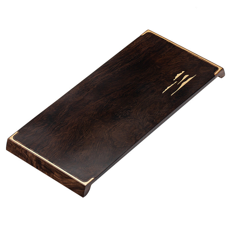 Wood Tea Table with Sandalwood Inlay - Dry Bubble Tray