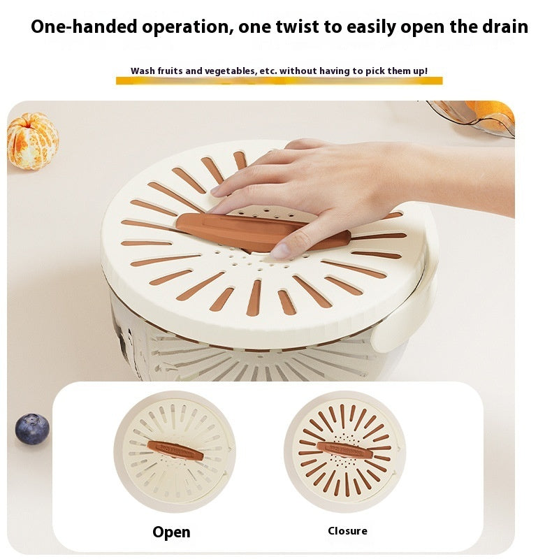 Foldable Drain Basket - Silicone Colander for Kitchen