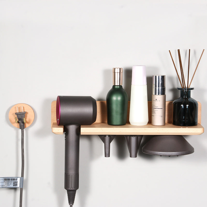 Wood Bathroom Storage Rack - Wall Mounted Shelves