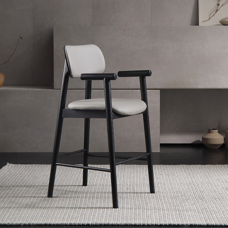 White Wood Veneer Chair - Minimalist Household