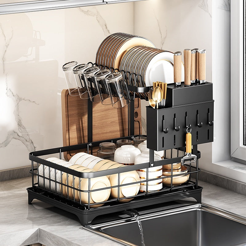 Self-Draining Dish Rack - Countertop Organizer