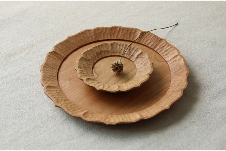 Japanese Wood Tea Trays - Handmade Serving Platters