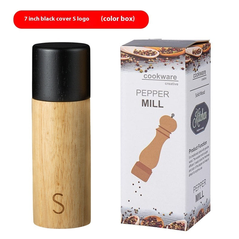Oak Wood Pepper Grinder - Retro Manual Spice Grinder