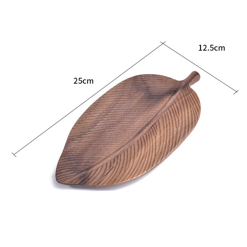 Wood Leaf Tray - Handmade Serving Platter