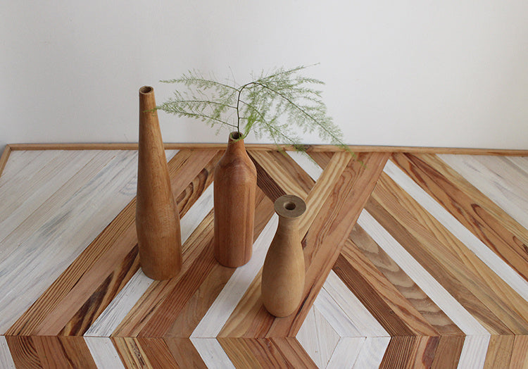 Wood Dry Flower Vase - Living Room Decoration