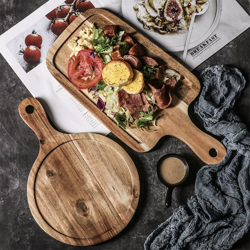 Wood Breakfast Cutlery Set with Serving Tray