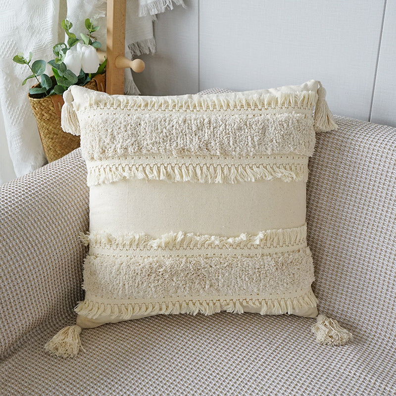 Boho Tufted Pillowcase - Ethnic Decorative Cover