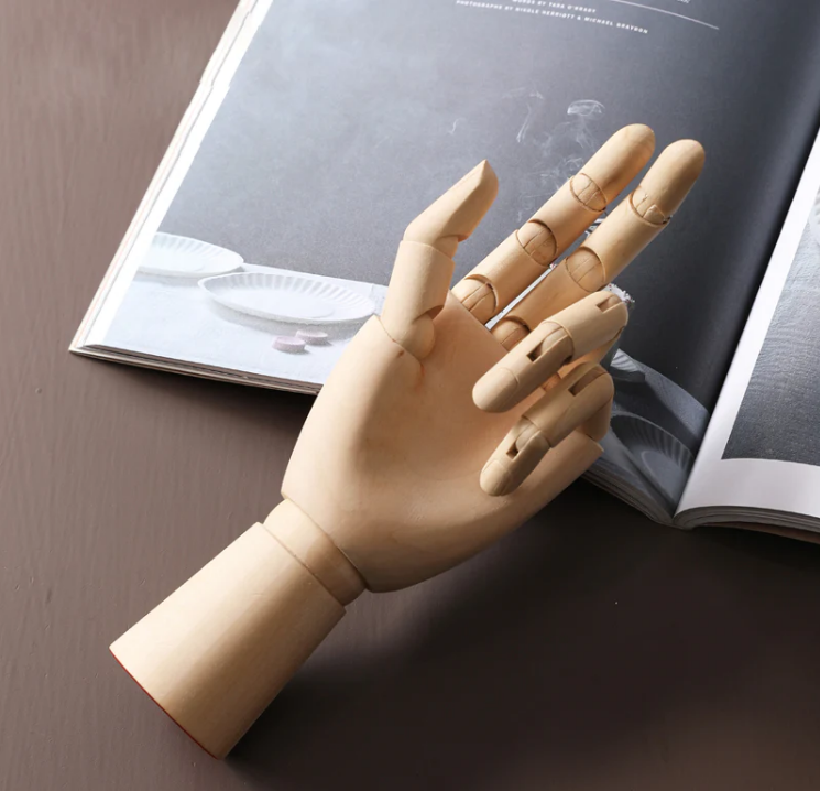 Lotus Wood Knuckle Hand Model - Movable Ornament