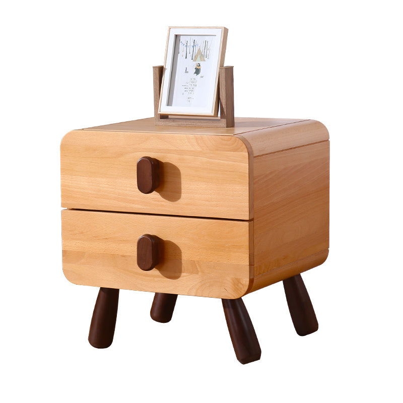 Wood Children's Bedside Table - Modern Storage