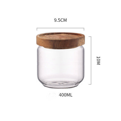 Acacia Wood Sealed Storage Jar - Airtight Food