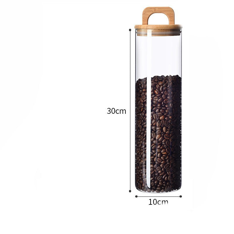 Glass Jar with Bamboo Handle - Multi-Functional