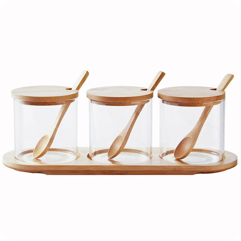 Glass Jar with Bamboo Lid - Airtight Storage