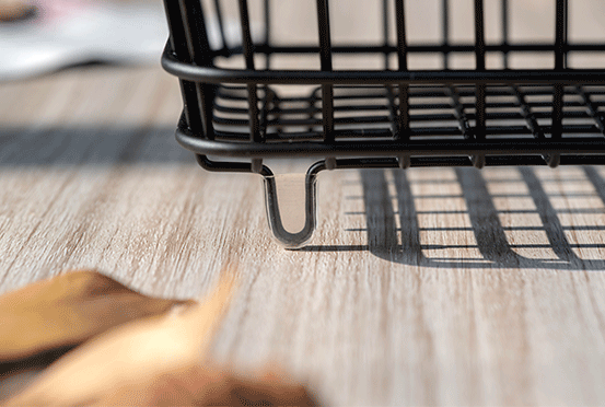 Black Iron Storage Basket - Decorative Home Organizer