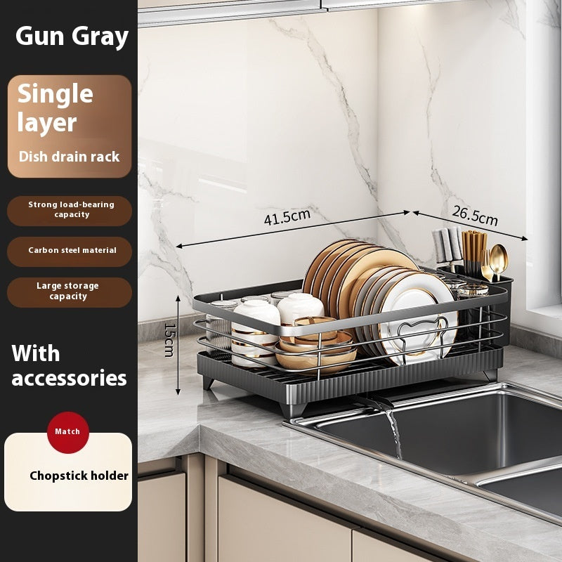 Self-Draining Dish Rack - Countertop Organizer