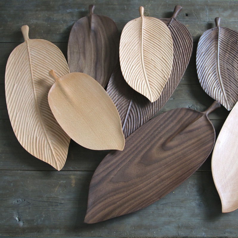 Wood Leaf Tray - Handmade Serving Platter