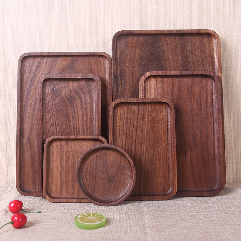 Japanese Black Walnut Dinner Plate - Serving Plate