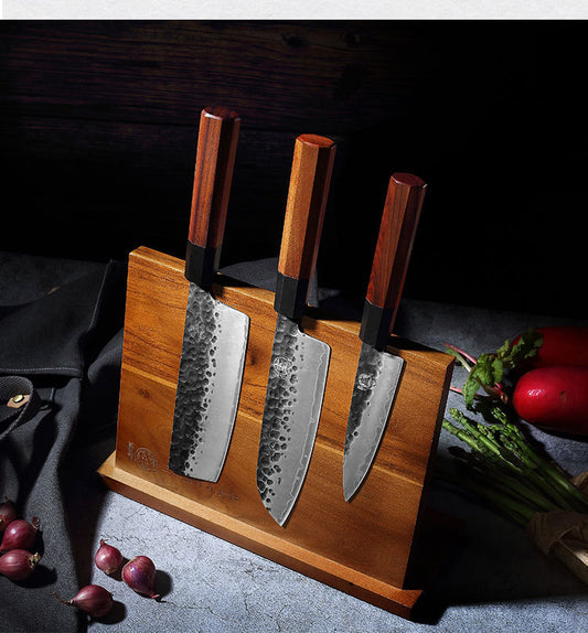 Wood Magnetic Knife Holder - Multifunctional Rack