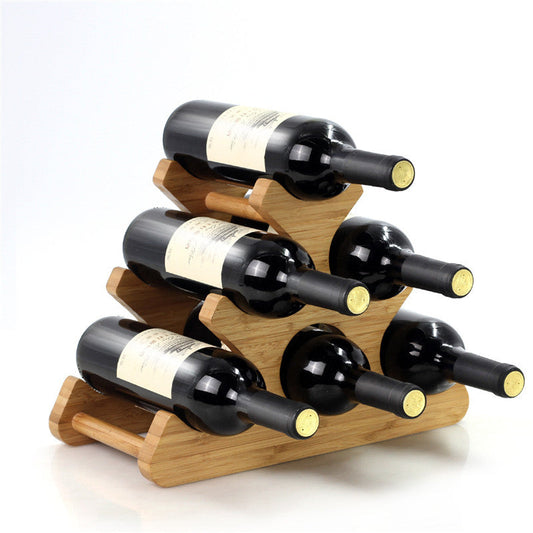 Bamboo Wine Rack - Countertop Bottle Holder