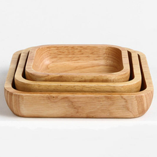 Japanese Rubber Wood Square Plate - Serving Dish