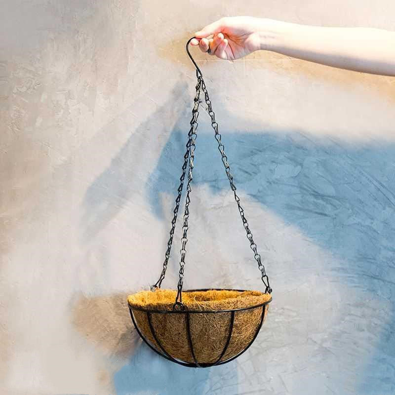 Woven Hanging Flower Basket - Outdoor Planter