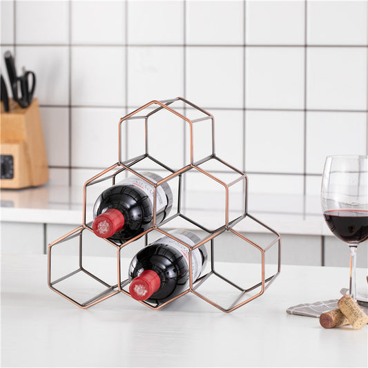 Nordic Honeycomb Wine Rack - Decorative Bottle Holder