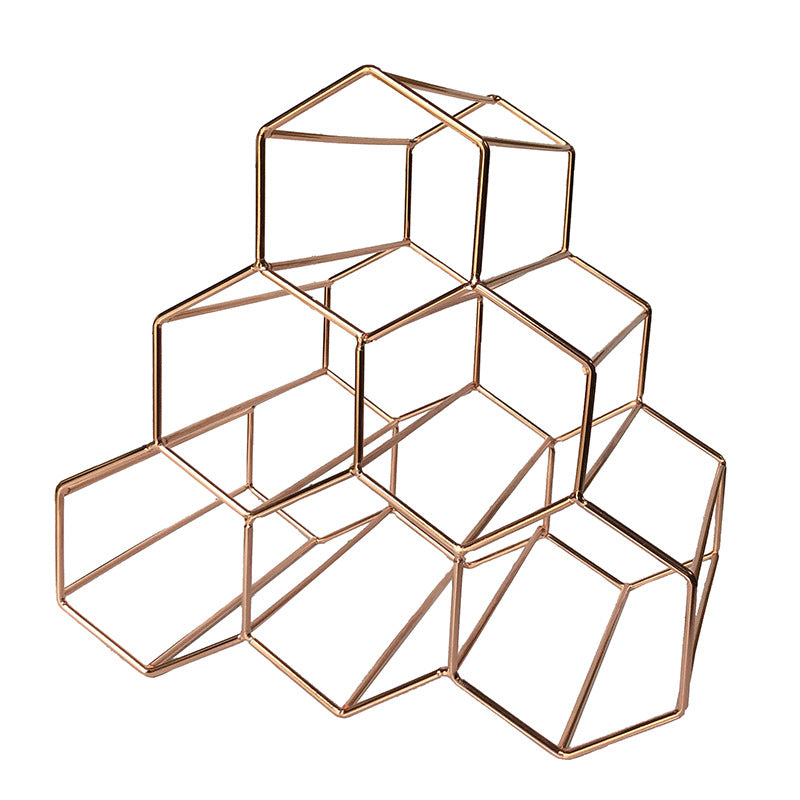 Nordic Honeycomb Wine Rack - Decorative Bottle Holder