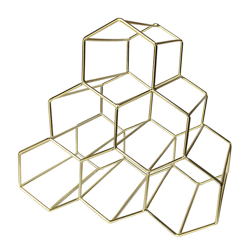 Nordic Honeycomb Wine Rack - Decorative Bottle Holder