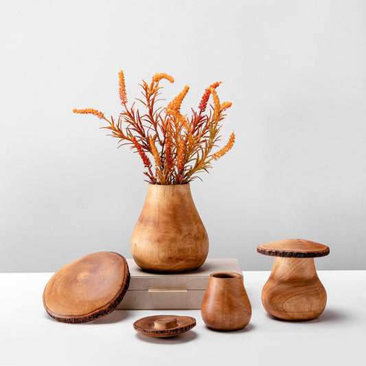 Mushroom Wood Ornaments - Decorative Figurines