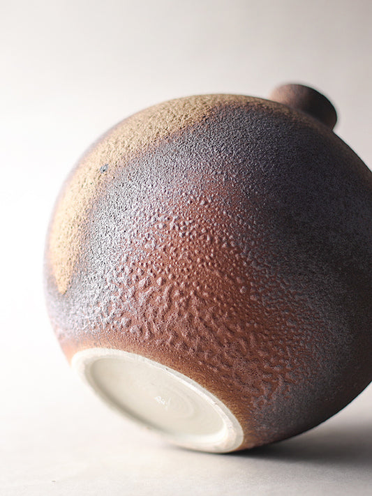 Japanese Stoneware Vase - Wood-fired Ceramic Flower