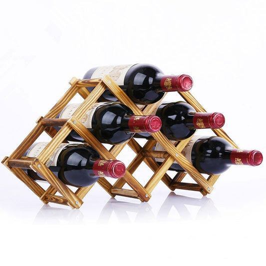 Wood Collapsible Wine Rack - Practical Home Decor