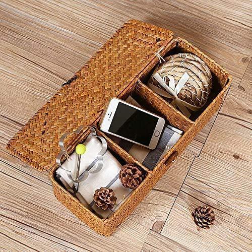 Wooden Cosmetic Storage Box - 3 Lattice Organizer