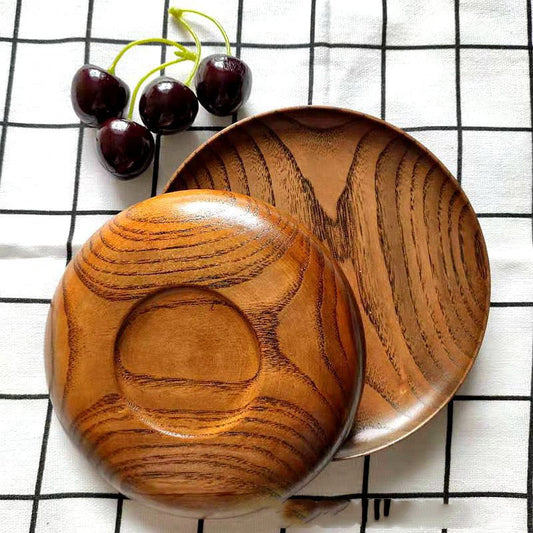 Retro Wood Snack Plate - Korean Serving Platter